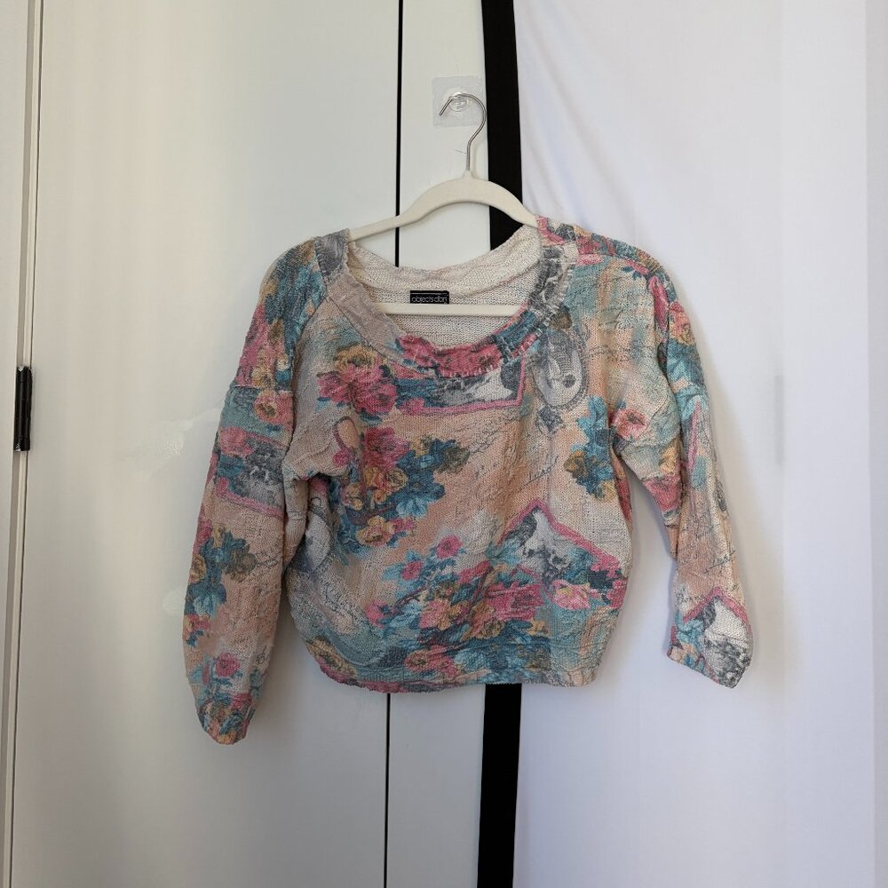 Knit sweater Oil painting pattern